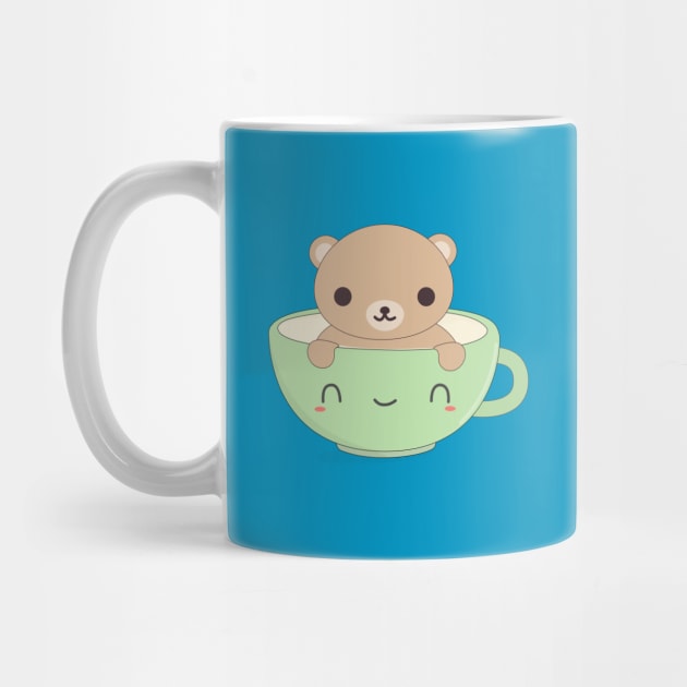 Cute Coffee Brown Bear T-Shirt by happinessinatee